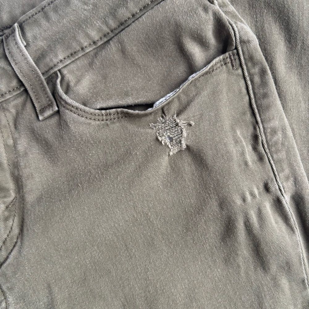 Levi’s 535 Super Skinny Olive Distressed Jeans (Size 27) - Picture 4 of 8